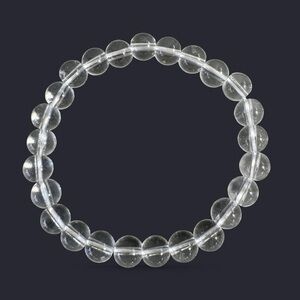 Clear Glass Bead Bracelet 8mm